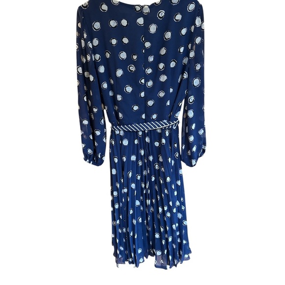 Maggy London navy polka dot midi dress-Size 14 - Picture 4 of 6